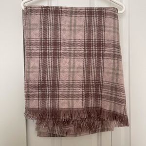 Pink Checkered Winter Scarf